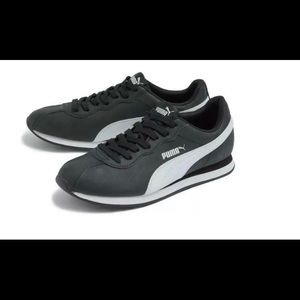 Black White Puma Running Sneaker Shoe WOM 7 MEN 5